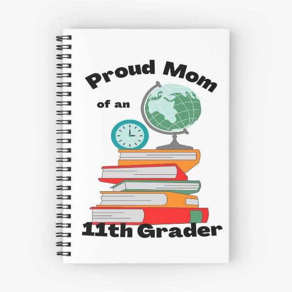 Item preview, proud mom of an 11th grader, books and globe graphic designed and sold by Jessi-Sketches.