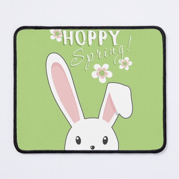 Item preview, Hoppy Spring Cute Bunny and flowers on Green designed and sold by edrawings38.