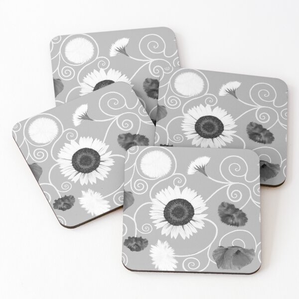 Item preview, Hand drawn flowers black and white designed and sold by QuirkyCraftz.