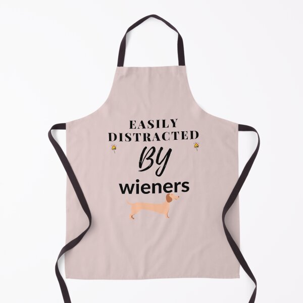 Item preview, Easily Distracted By Wieners Funny Dachshund designed and sold by smart Mahdi.