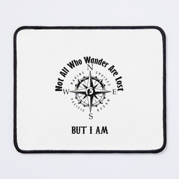 Item preview, Not All Who Wander Are Lost, But I Am. Compass, Funny Hiking designed and sold by Mehdiibnezzyn.
