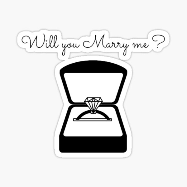 Will you Marry me - Proposal Design idea , marriage , proposal , wedding Sticker