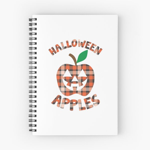 Item preview, Halloween Apples Scary Face | Checkered Plaid Pattern Apple designed and sold by GravitiTees.