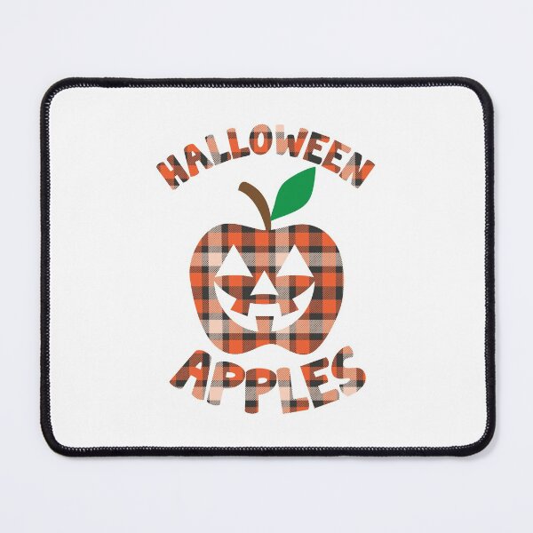 Item preview, Halloween Apples Scary Face | Checkered Plaid Pattern Apple designed and sold by GravitiTees.