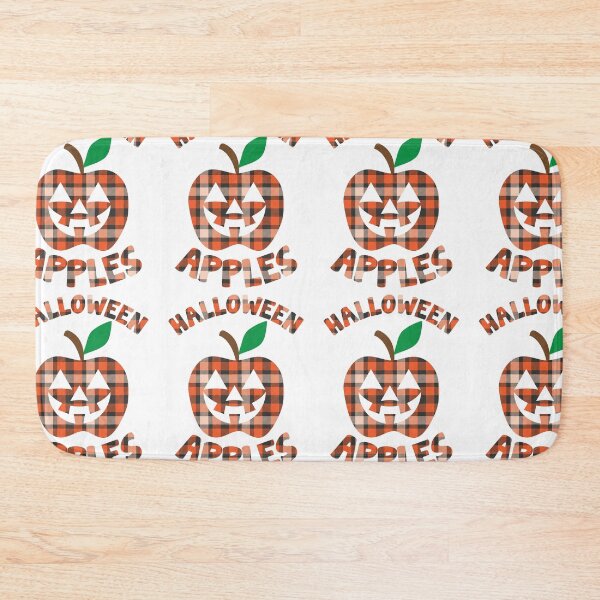 Item preview, Halloween Apples Scary Face | Checkered Plaid Pattern Apple designed and sold by GravitiTees.