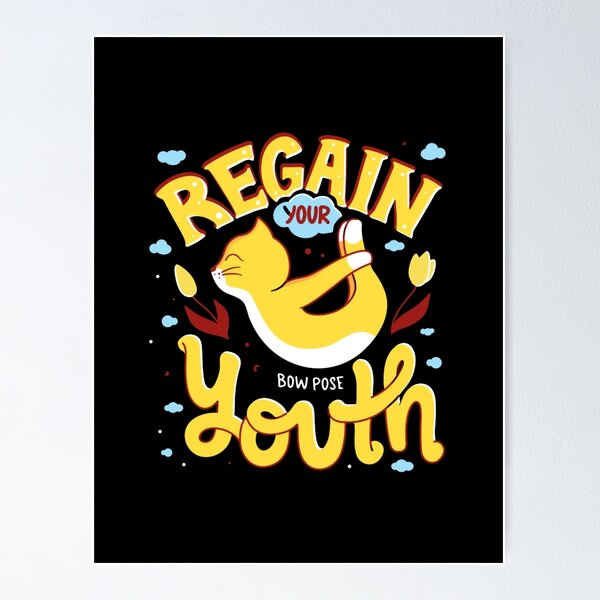 Item preview, Cute cat typography - Regain your youth designed and sold by kristerrr1.