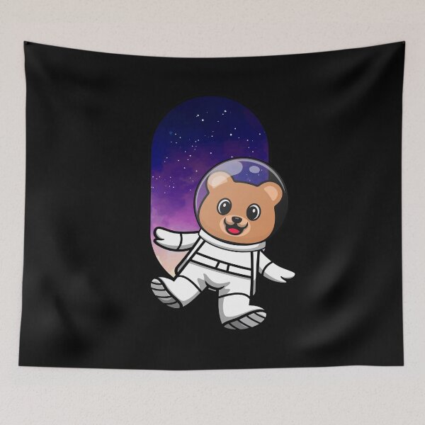 Item preview, Astronaut tiddy bear in the space designed and sold by redblackline.
