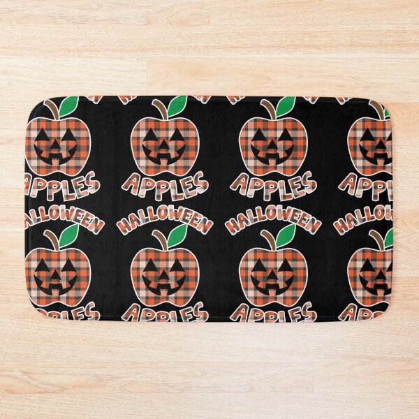 Item preview, Halloween Apples Scary Face | Plaid Checkered Pattern Apple designed and sold by GravitiTees.
