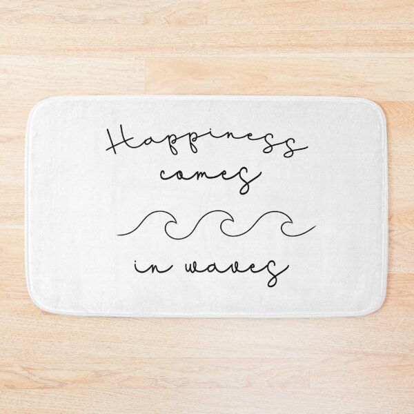 Item preview, Happiness Comes In Waves | Minimalist Design Quote designed and sold by ilustraliza.