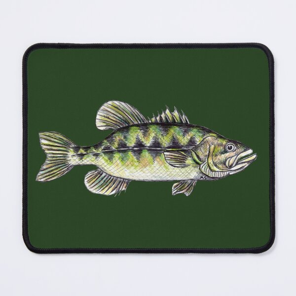 Item preview, Largemouth Bass Hunter Green designed and sold by Michelebuttons.