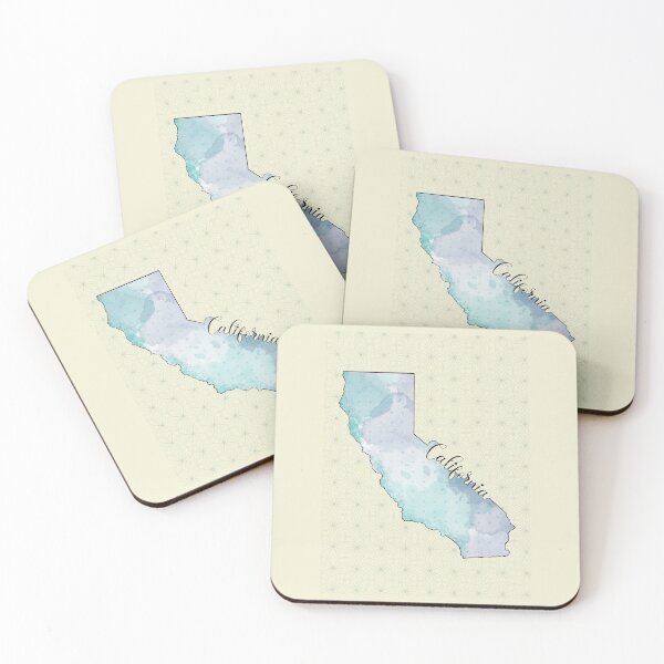 Item preview, California Map Art designed and sold by Aline Albuquerque.