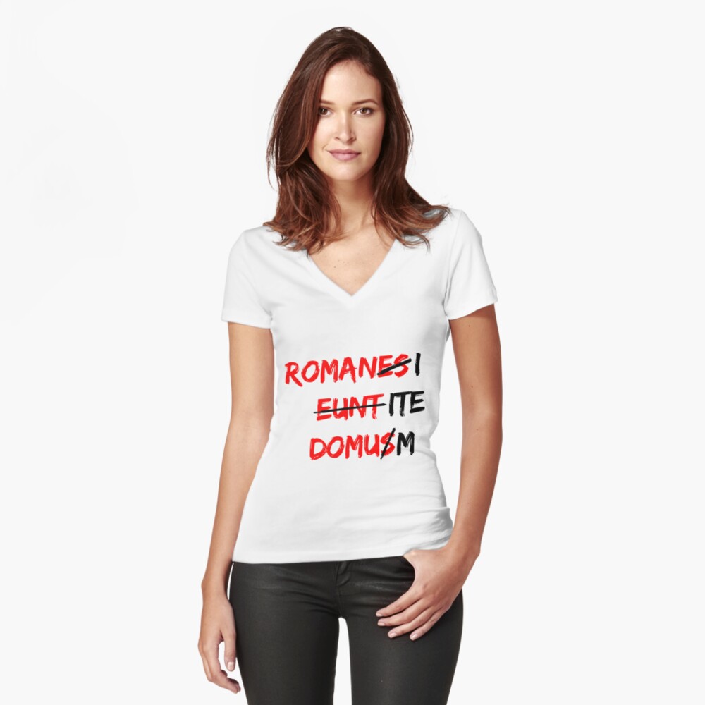 Artikel-Vorschau von Tailliertes T-Shirt mit V-Ausschnitt, designt und verkauft von dynamitfrosch.
