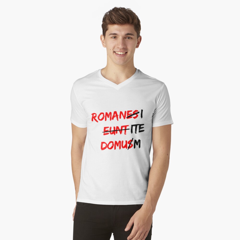 Artikel-Vorschau von T-Shirt mit V-Ausschnitt, designt und verkauft von dynamitfrosch.