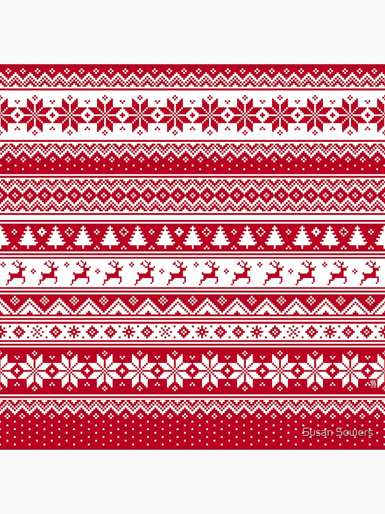 Nordic - Scandinavian Christmas Red1 by SSSowers