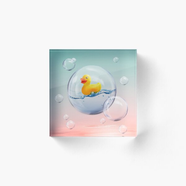 The Bubble Ducky Acrylic Block