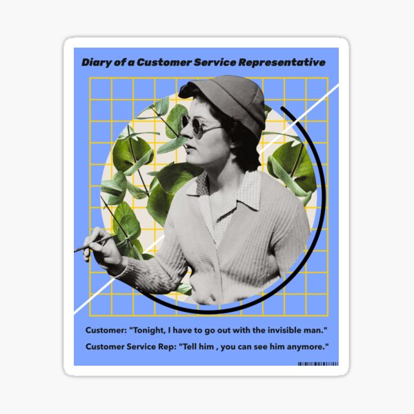 "Customer Service Rep 1" Sticker for Sale by Roustabout19 Redbubble
