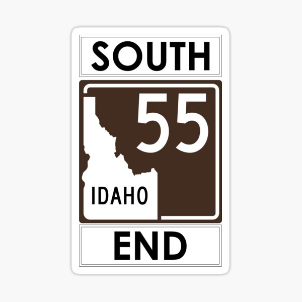55 SOUTH END IDAHO Sticker