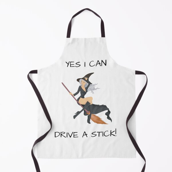 Item preview, Yes I Can Drive A Stick, Pretty Witch Flying On A Broom, Halloween Design designed and sold by MamaSweetea.
