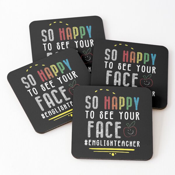 Item preview, So Happy To See Your Face #EnglishTeacher - Funny Gift Idea For World Teachers Day 2021 designed and sold by RedHive.