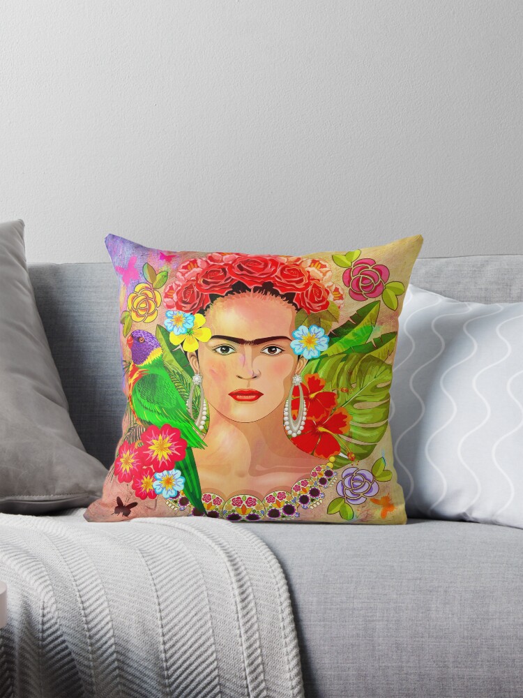 Frida Kahlo Pillow for Sale by mark ashkenazi Redbubble