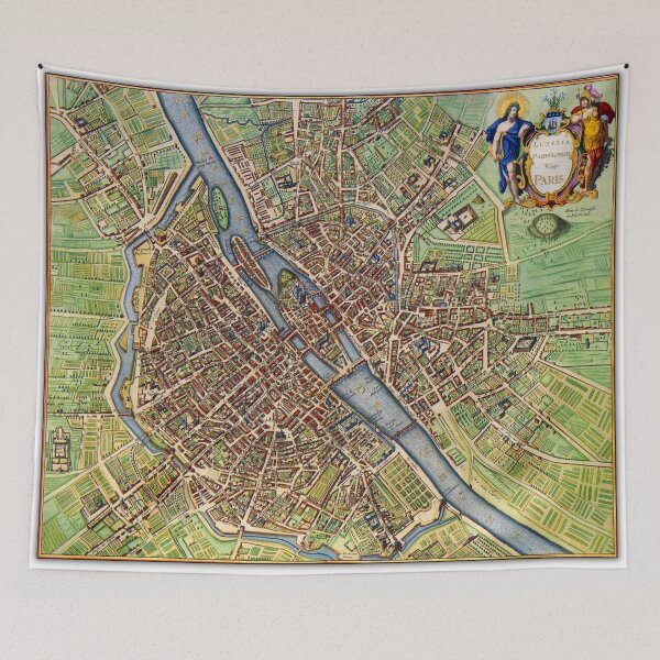 Item preview, Vintage Historic Paris Map designed and sold by MikePrittie.