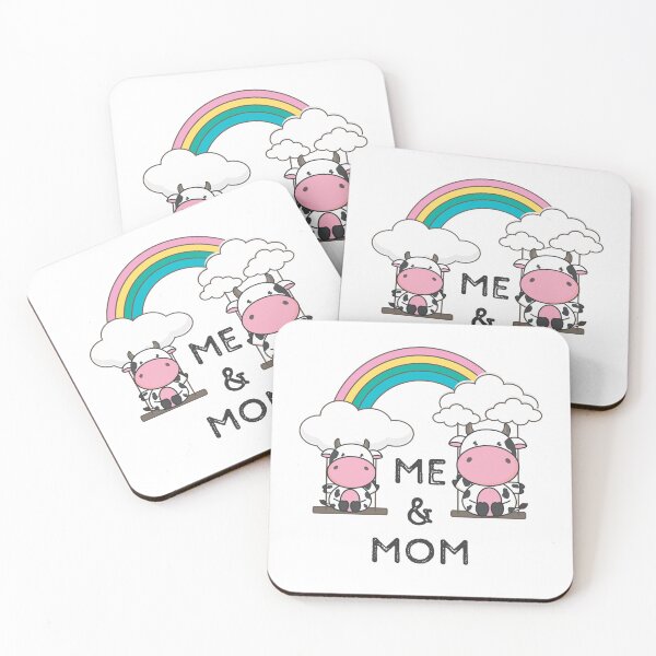 Item preview, Cow Aesthetic - Me And Mom - Cute Rainbow  designed and sold by crazycollective.
