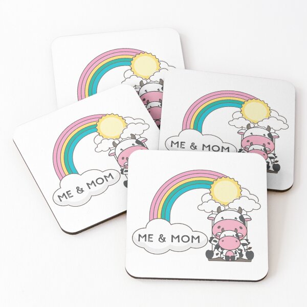 Item preview, Cow Aesthetic - Me And Mom - Cute Rainbow  designed and sold by crazycollective.