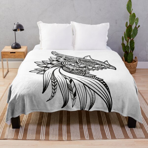 Item preview, Mythical Dragon Mandala - Dramatic Horned Head designed and sold by 26-Characters.