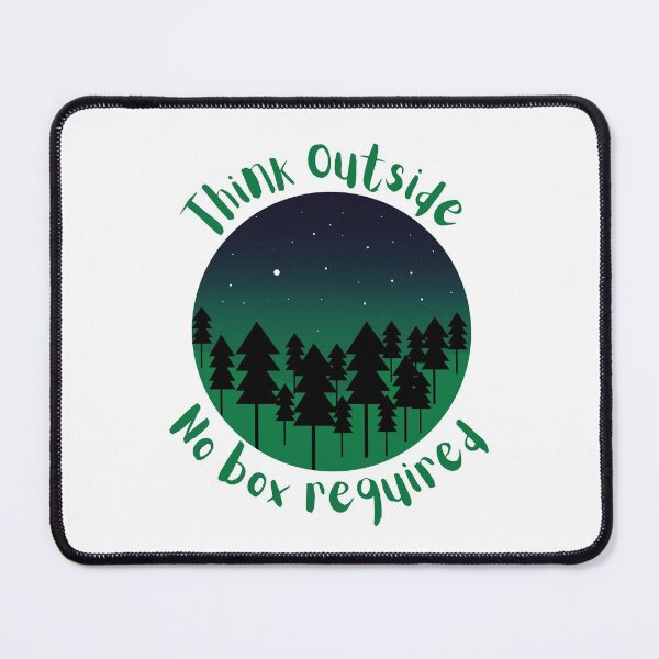Item preview, Piense afuera No se requiere caja Verde Bosque Noche Naranja - Curioso Aire libre Inspirador designed and sold by Teetee94.