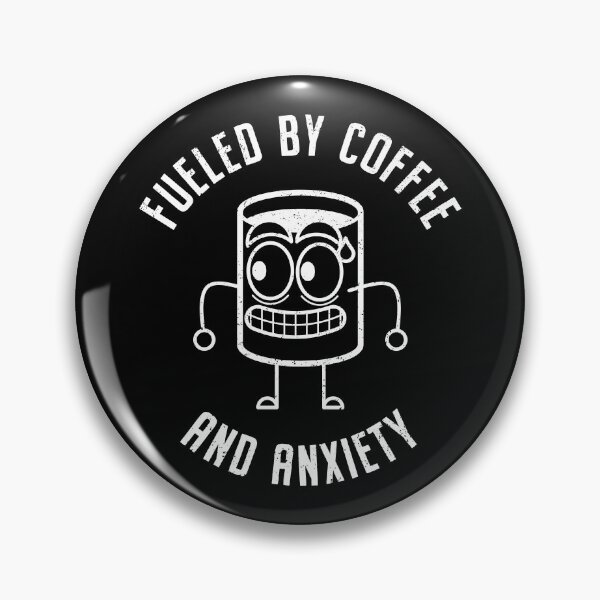 Item preview, Fueled by Coffee & Anxiety (for Black / Dark Background) designed and sold by Anonymouse Apparel.