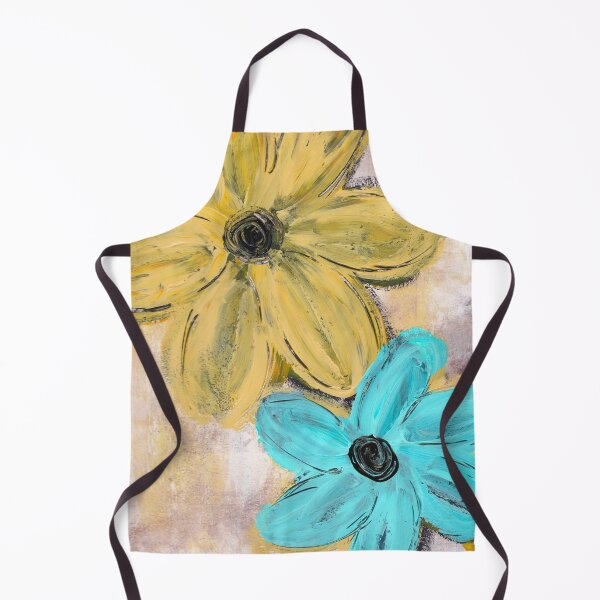 Artikelvorschau, Gelbe und blaue Blumenkunst entworfen und verkauft von KATHLEEN TENNANT ART.