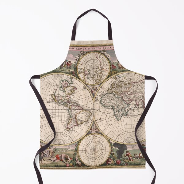Item preview, Vintage Map of the World in 1682 designed and sold by ganje.