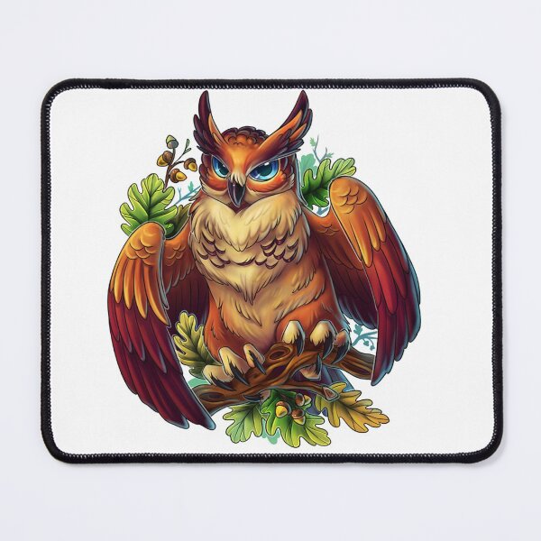 Scary Owl Dad Mouse Pad