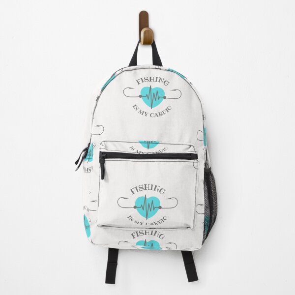 Vista previa del artículo con la obra «La pesca es mi cardio, diseño de latido del corazón del anzuelo de pesca», diseñado y vendido por Auntieck.