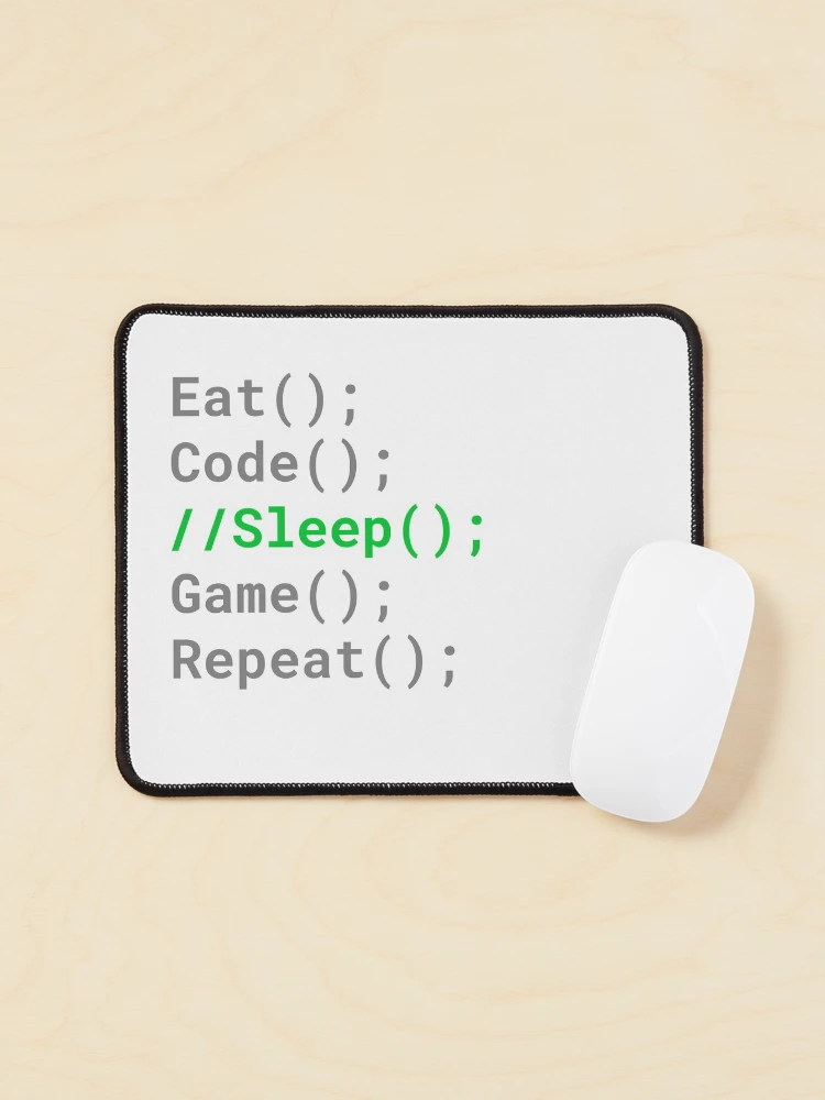 Thumbnail 1 of 5, Mouse Pad, Computer Geek Eat, Code, Sleep, Game, Repeat designed and sold by ComputerGeeksTs.