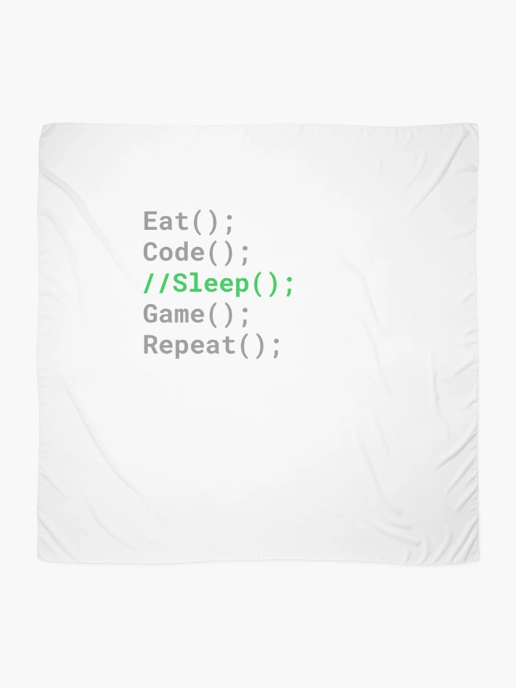 Thumbnail 2 of 3, Scarf, Computer Geek Eat, Code, Sleep, Game, Repeat designed and sold by ComputerGeeksTs.