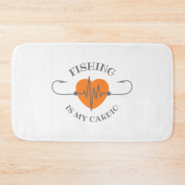Item preview, Fishing is my cardio, fishing hook heartbeat design designed and sold by Auntieck.