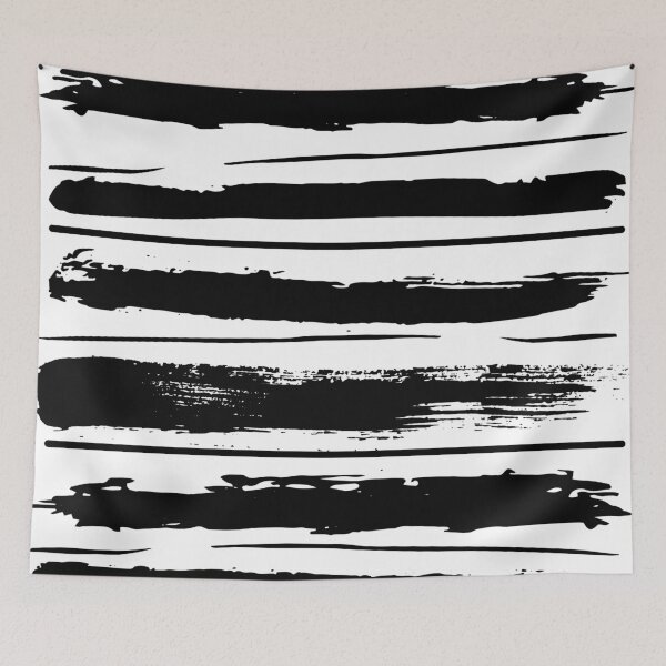 Item preview, Black Brush Strokes Pattern designed and sold by Designs By YL.