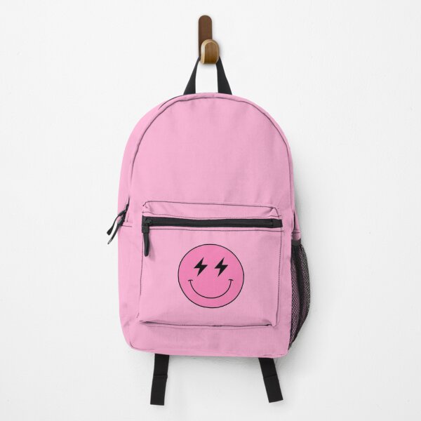 Item preview, Black and Pink Smiley Lightning Bolt Face designed and sold by jessicaleah15.
