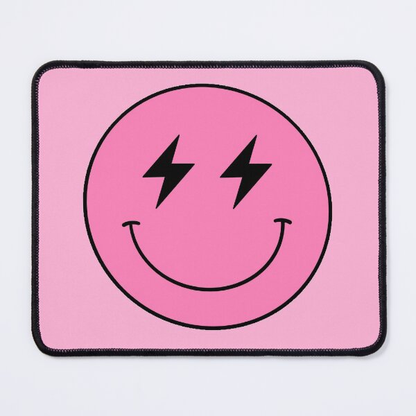 Item preview, Black and Pink Smiley Lightning Bolt Face designed and sold by jessicaleah15.