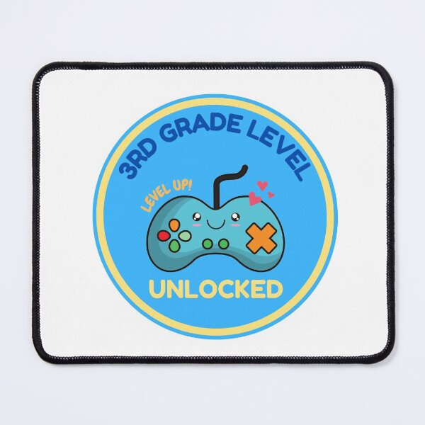 Item preview, Third Grade Level Unlocked Blue - Funny Back to School Gaming designed and sold by Teetee94.