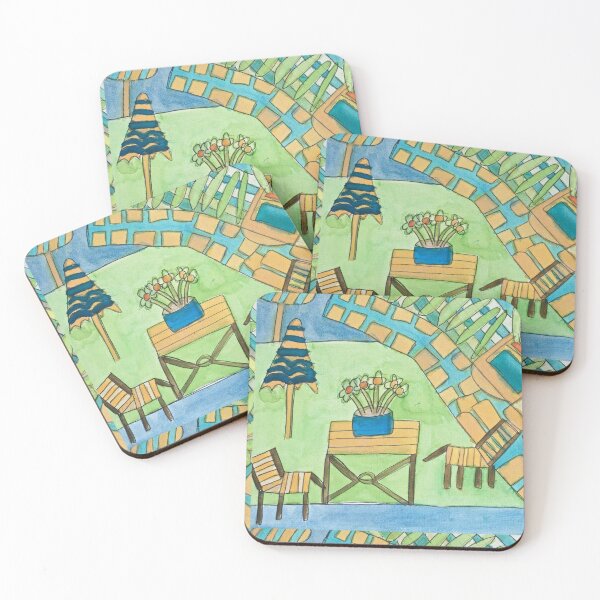 Item preview, Mexican Courtyard Zionart Zion Levy Stewart designed and sold by Zion Levy Stewart.