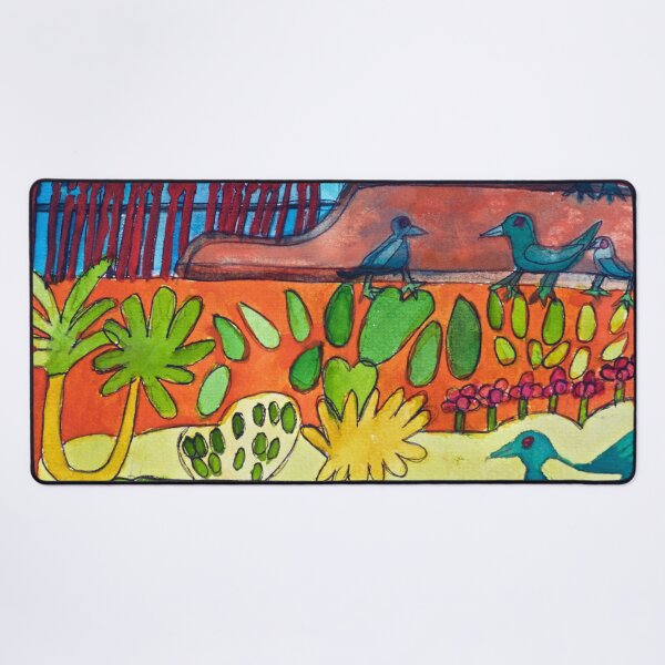 Item preview, Mexican Garden Courtyard Zionart Zion Levy Stewart Artist designed and sold by Zion Levy Stewart.