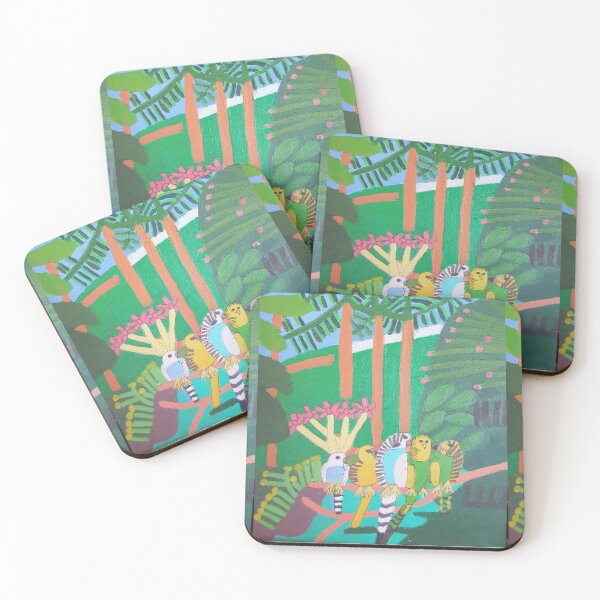 Item preview, Five Budgerigars Zionart Zion Levy Stewart designed and sold by Zion Levy Stewart.