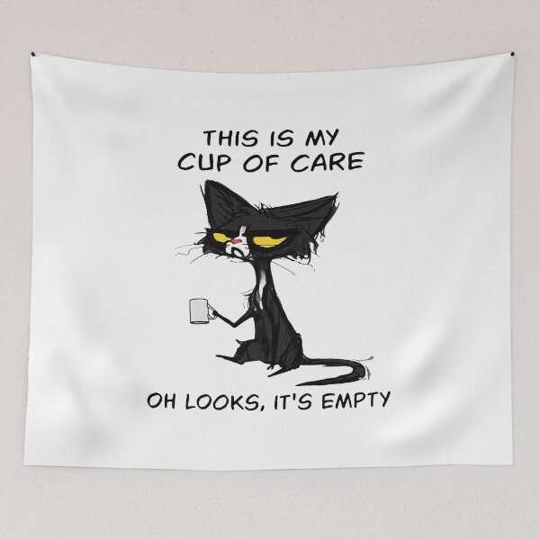 Item preview, BLACK CAT THIS IS MY CUP OF CARE OH LOOKS IT'S EMPTY designed and sold by Youngstyle.