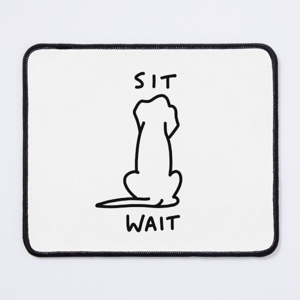 Item preview, Cute dog sitting waiting designed and sold by allopopdesign.