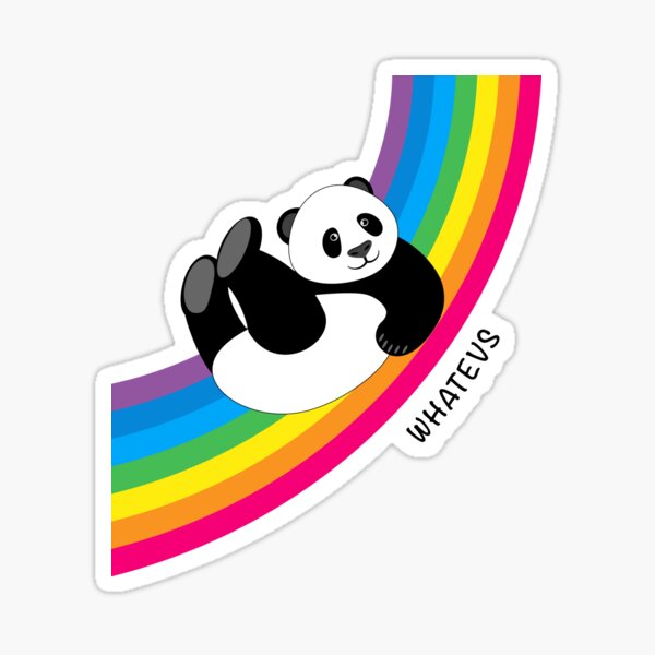 Happy Rainbow Panda Sticker