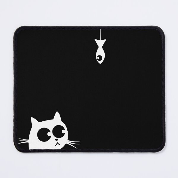 Item preview, Baiting A Cute Black Cat with Fish designed and sold by KA DESIGNS.