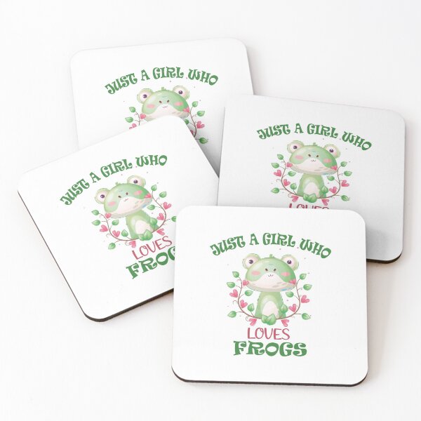 Item preview, cute Just A Girl Who Loves Frogs for girls designed and sold by FreeMood.
