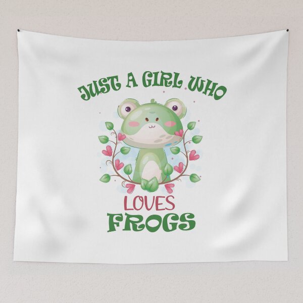 Item preview, cute Just A Girl Who Loves Frogs for girls designed and sold by FreeMood.